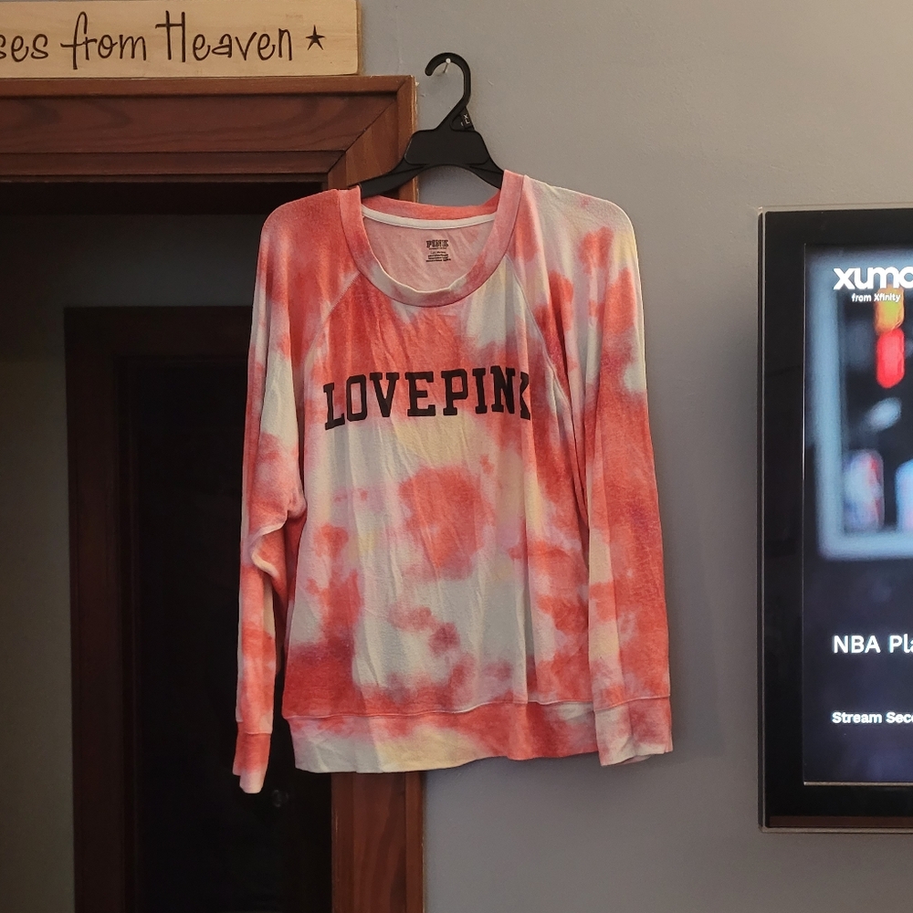 PINK Tie-Dye Sweater
